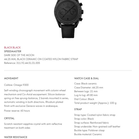 Omega Speedmaster Dark Side Of The Moon Moonwatch - Picture 8 of 8